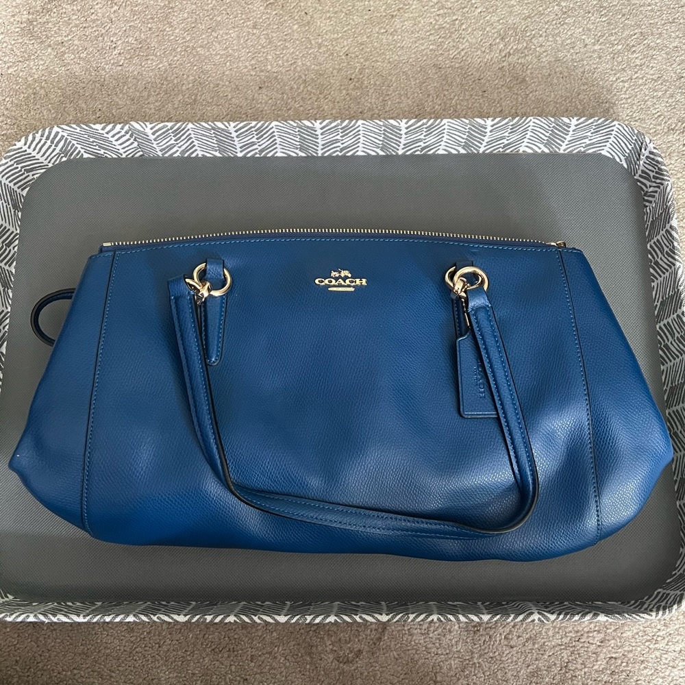 Coach Royal Blue Leather Shoulder Bag